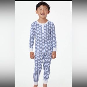 Roller Rabbit Kids Hathi blue elephant pajamas 6 (8 but runs small)